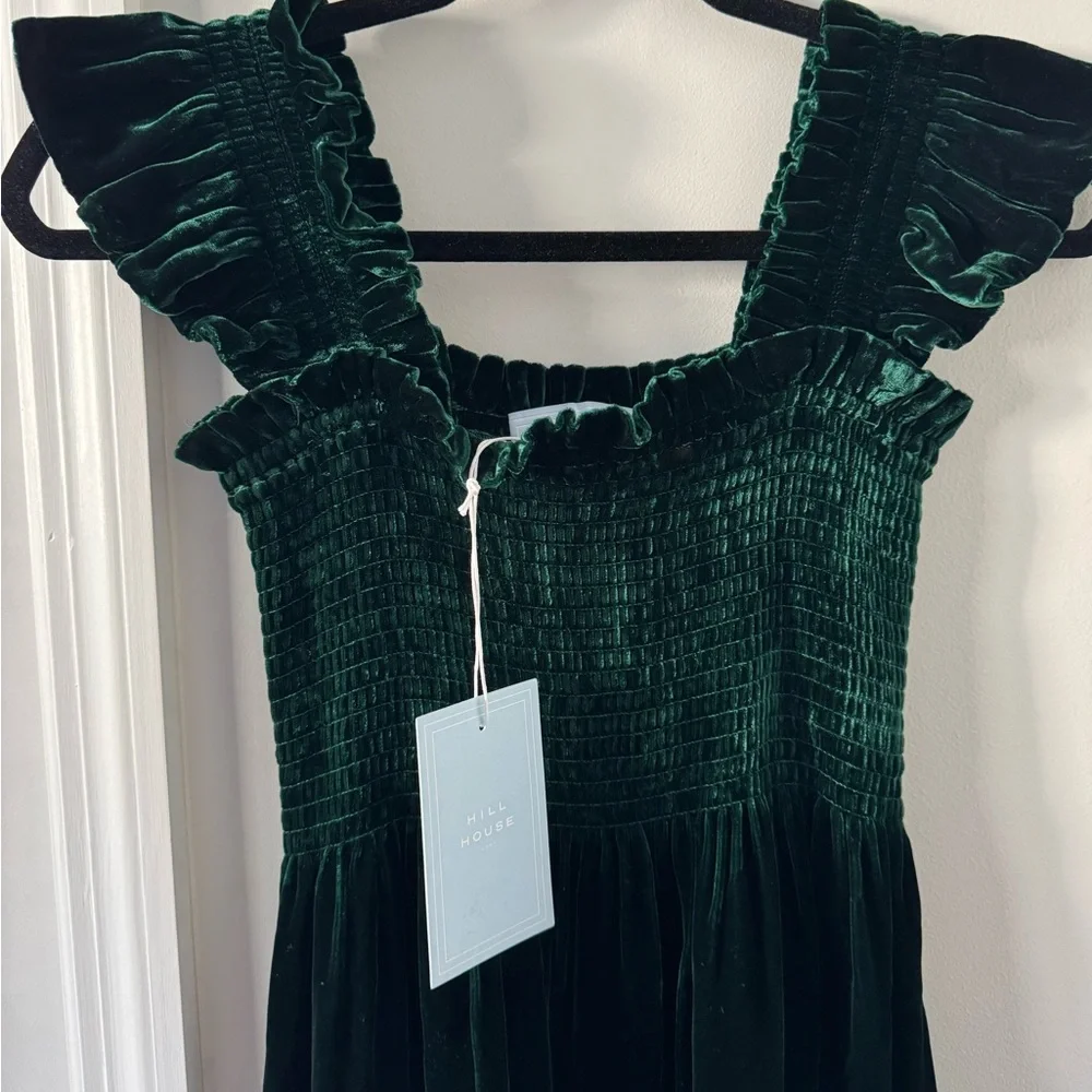 NWT Hill House Velvet Green Ellie Nap Dress - Picture 5 of 8